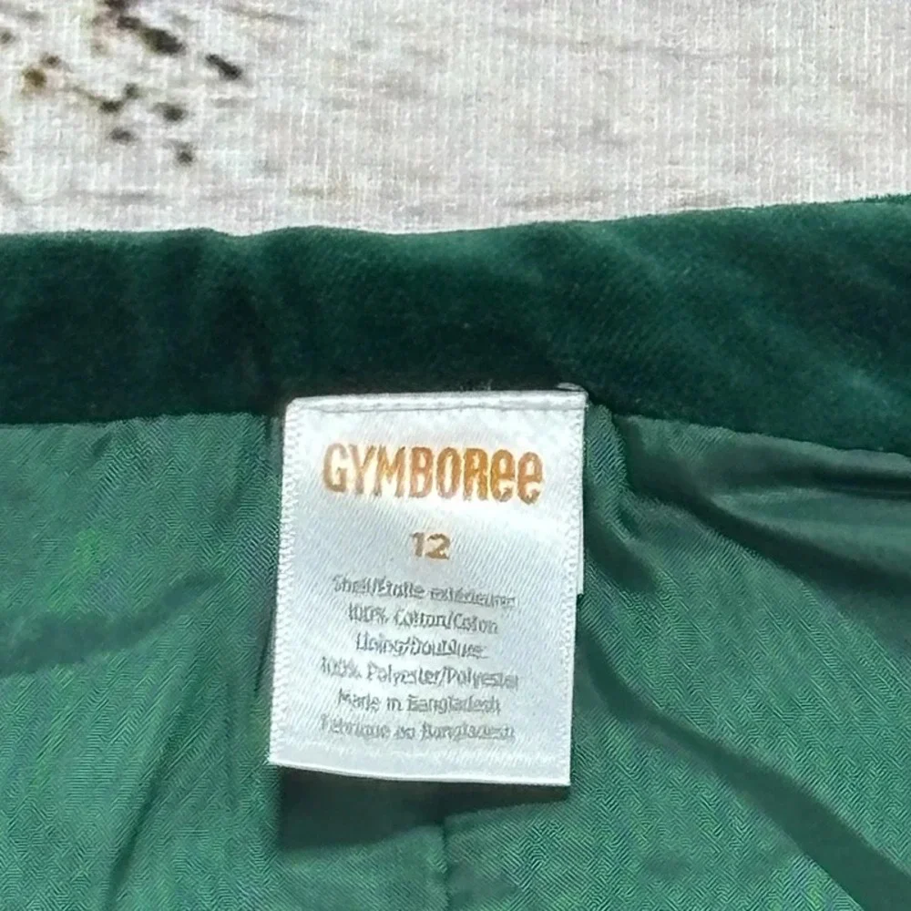 Gymboree green velour